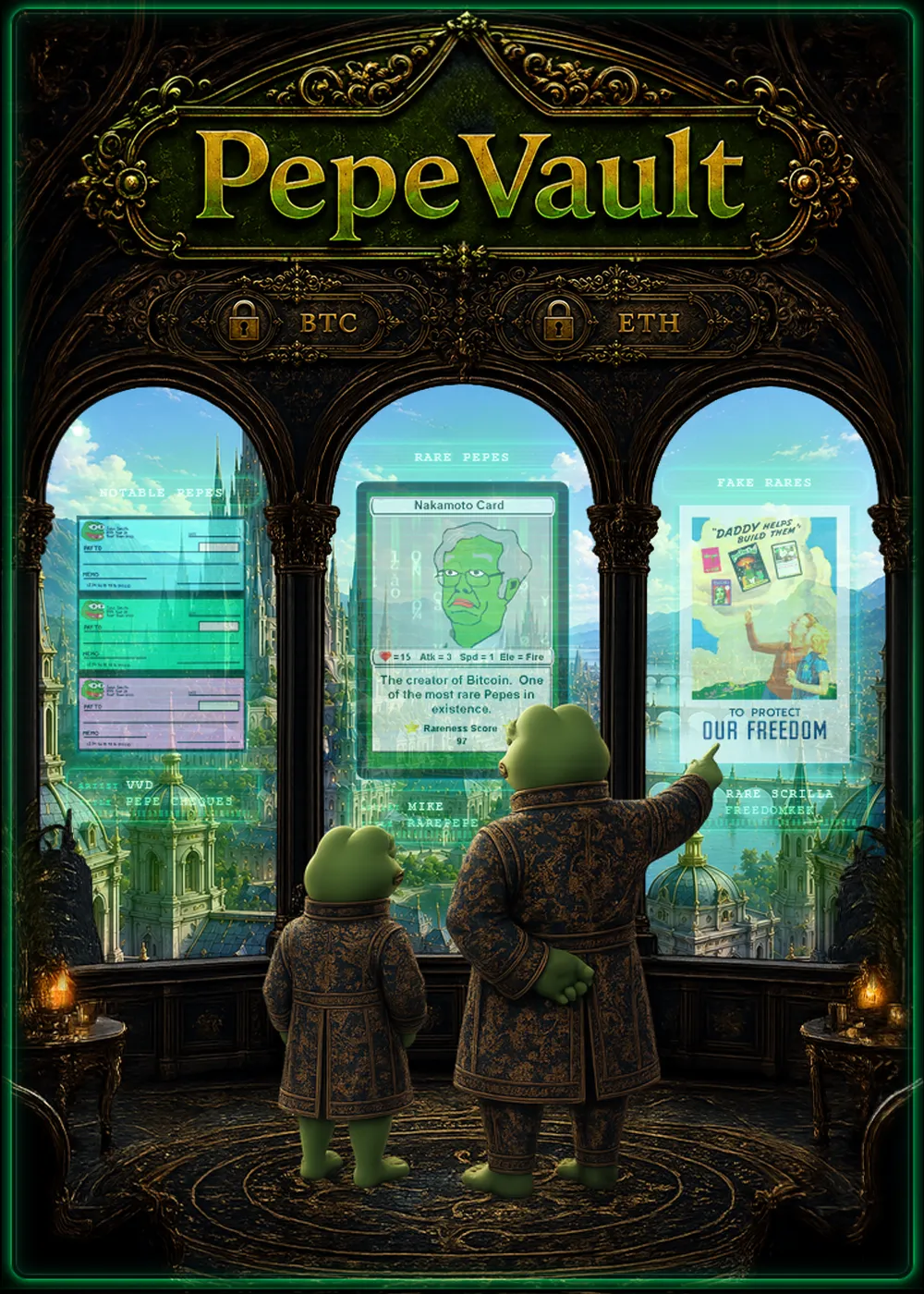 PEPE VAULT: HALL OF MEMES cover art by DITACRYPTO