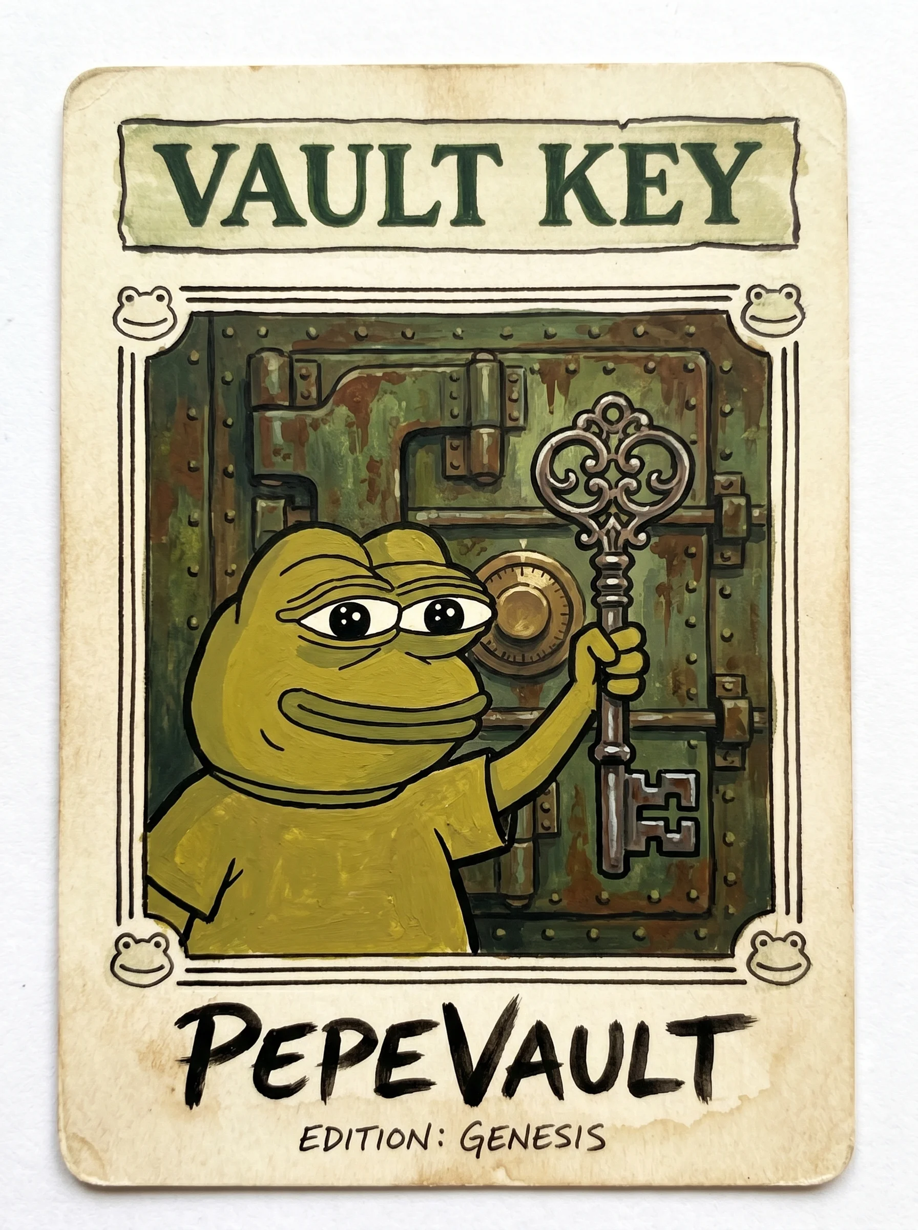 VAULT KEY — PepeVault Counterparty card